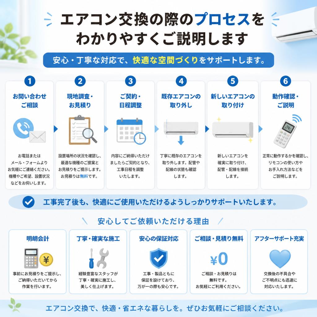 5. エアコン交換の流れ