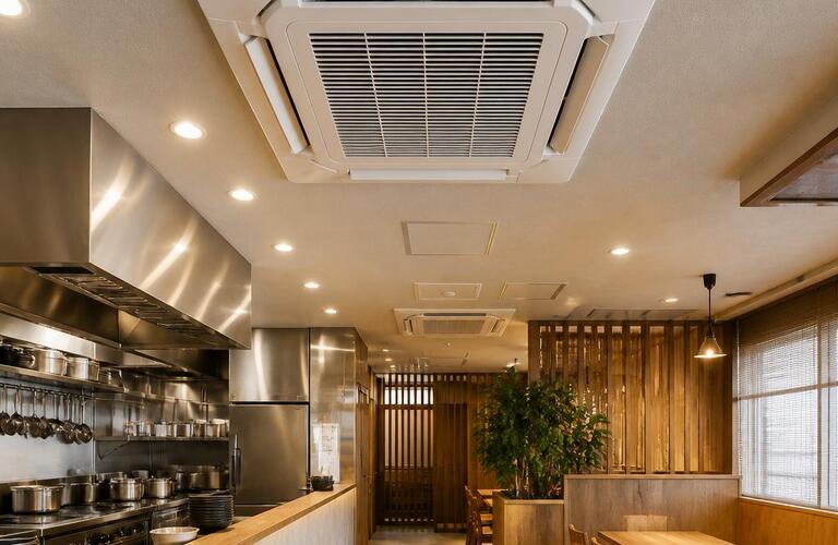 飲食店の快適な営業環境を実現！業務用エアコン交換工事はお任せください。